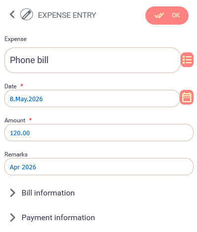 Submit a new expense