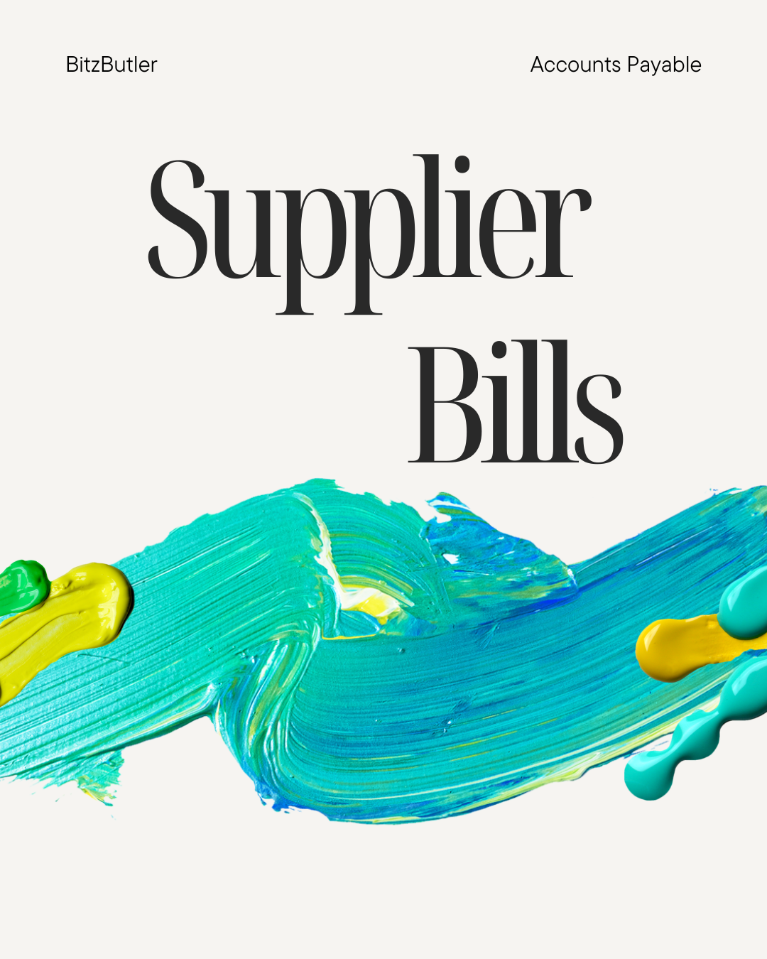 Key in bills from supplier