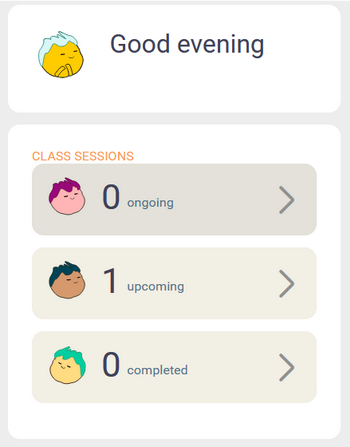 Class session dashboard