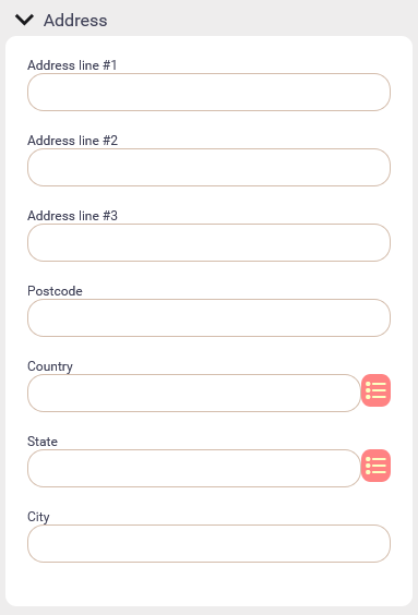 Customer address on mobile view