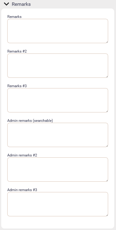 Customer remarks on mobile view