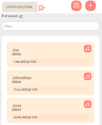 Customer on mobile view