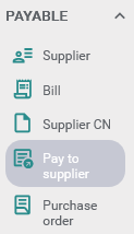 Payable menu options